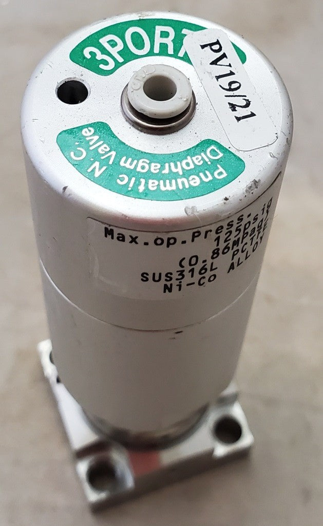Pneumatic N.C. 3870-00898 Diaphragm Air Valve 3Port-I 58-87 Psig 125 Psig Max
