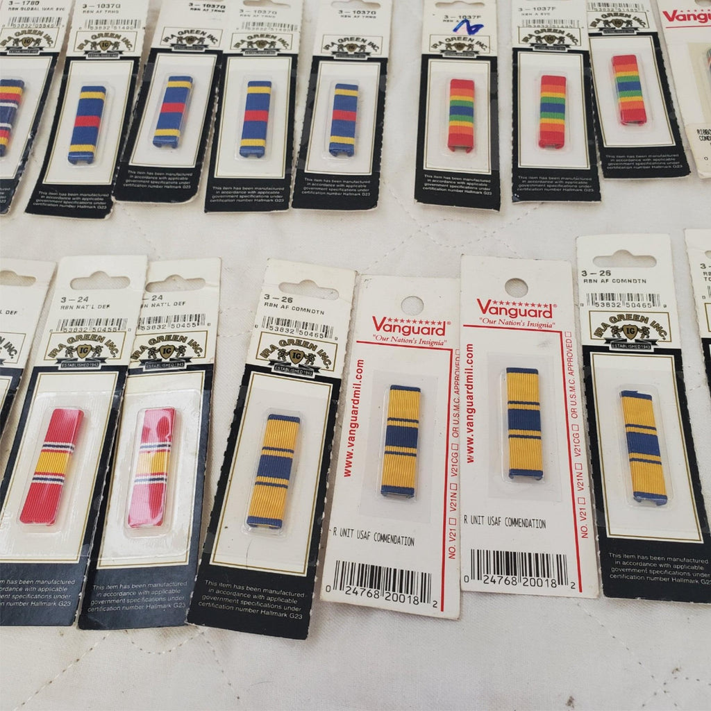 Lot of Assorted Military Ribbon Bars and Pins