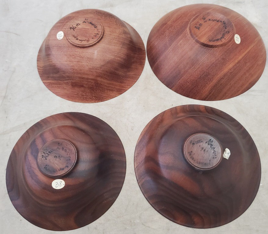 Vintage Antique Modern Wooden Natural Serveware Noodles Bowls