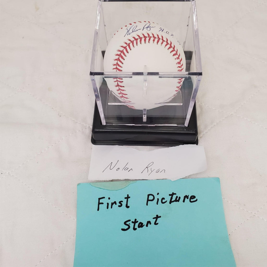Nolan Ryan Autographed Official Major League Baseball with Display Case