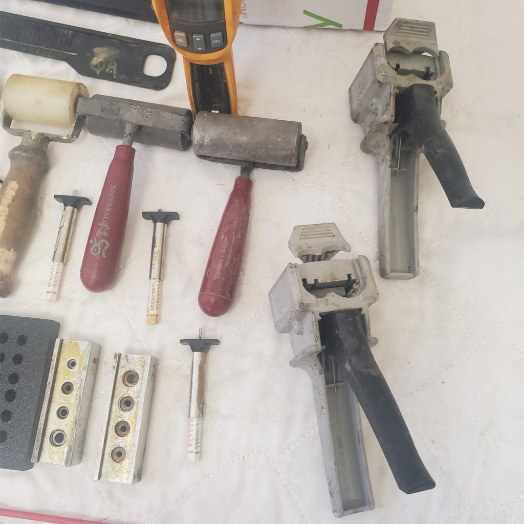 Mixed Crafting Tools Rollers, Clamps, Hole Punches, Digital Gauge & More LOT-904