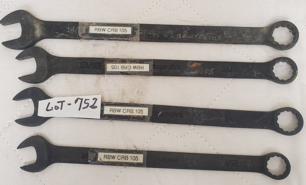 Lot of 4 Snap On Offset Combination Wrench LOT-752