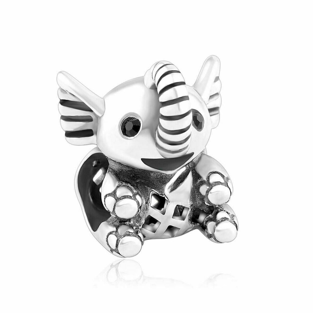 Openwork Elephant Sterling Silver European Charm