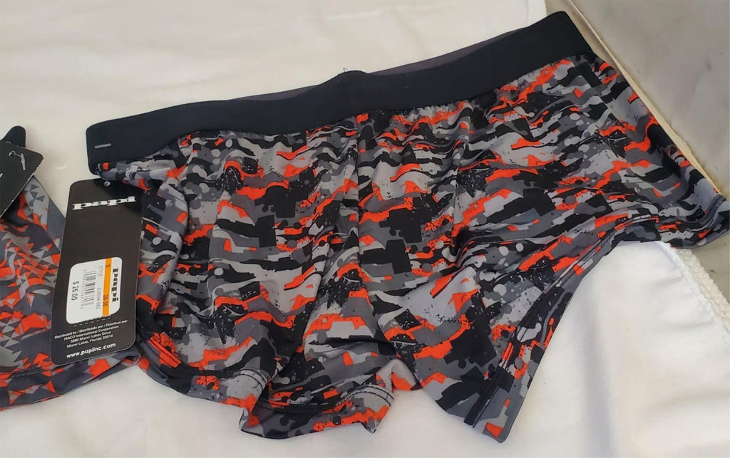 Pack of 2 Papi Men's Brazilian Camo Modern Stretch Trunks Size S 28-30