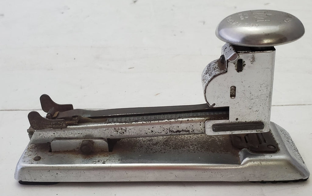 Vintage Ace Heavy Duty Chrome Pilot Stapler 402 Made in USA