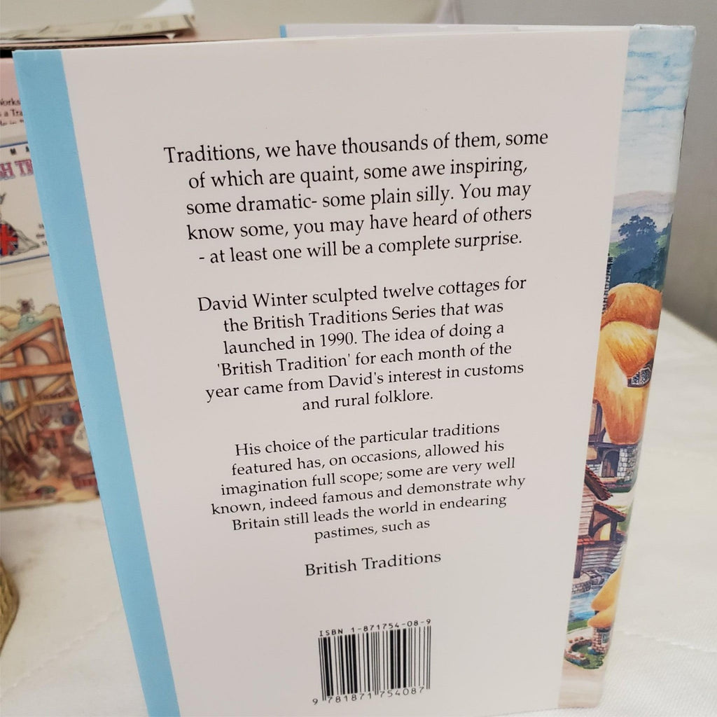 David Winter Cottages May British Traditions Blossom Cottage with Book