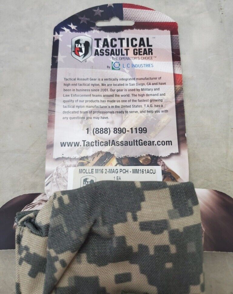 TAG Tactical Assault Gear MOLLE M16 2-Mag Pouch Multicam - MM161ACU