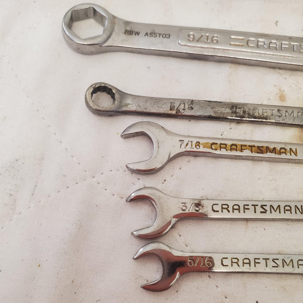 Lot of 5 Craftsman Open & Box End Wrenches Set LOT-844