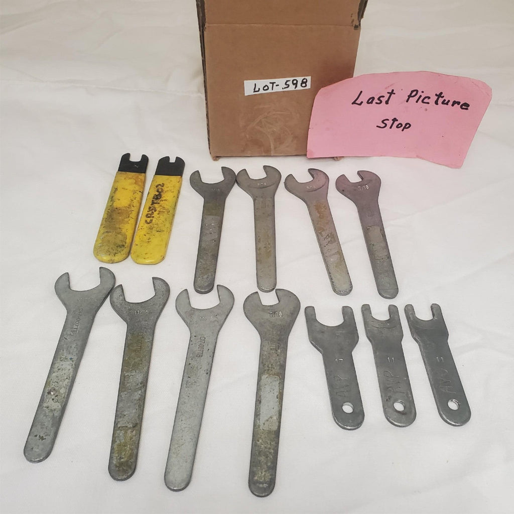 Lot of 13 Assorted Open End Wrench Set Aircraft Tools LOT-598