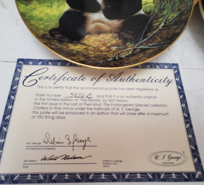 The Snow Leopard and Wildlife Society Collectors Plate by Will Nelson