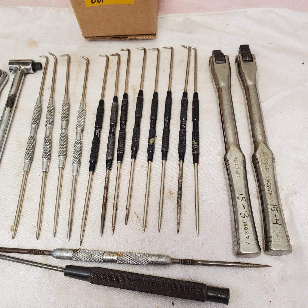Lot of Assorted Ratchets Picks Awls and Extension Bars LOT-945