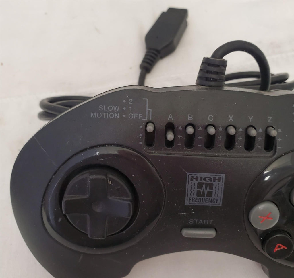 Sega Genesis High Frequency Black 6 Button Controller
