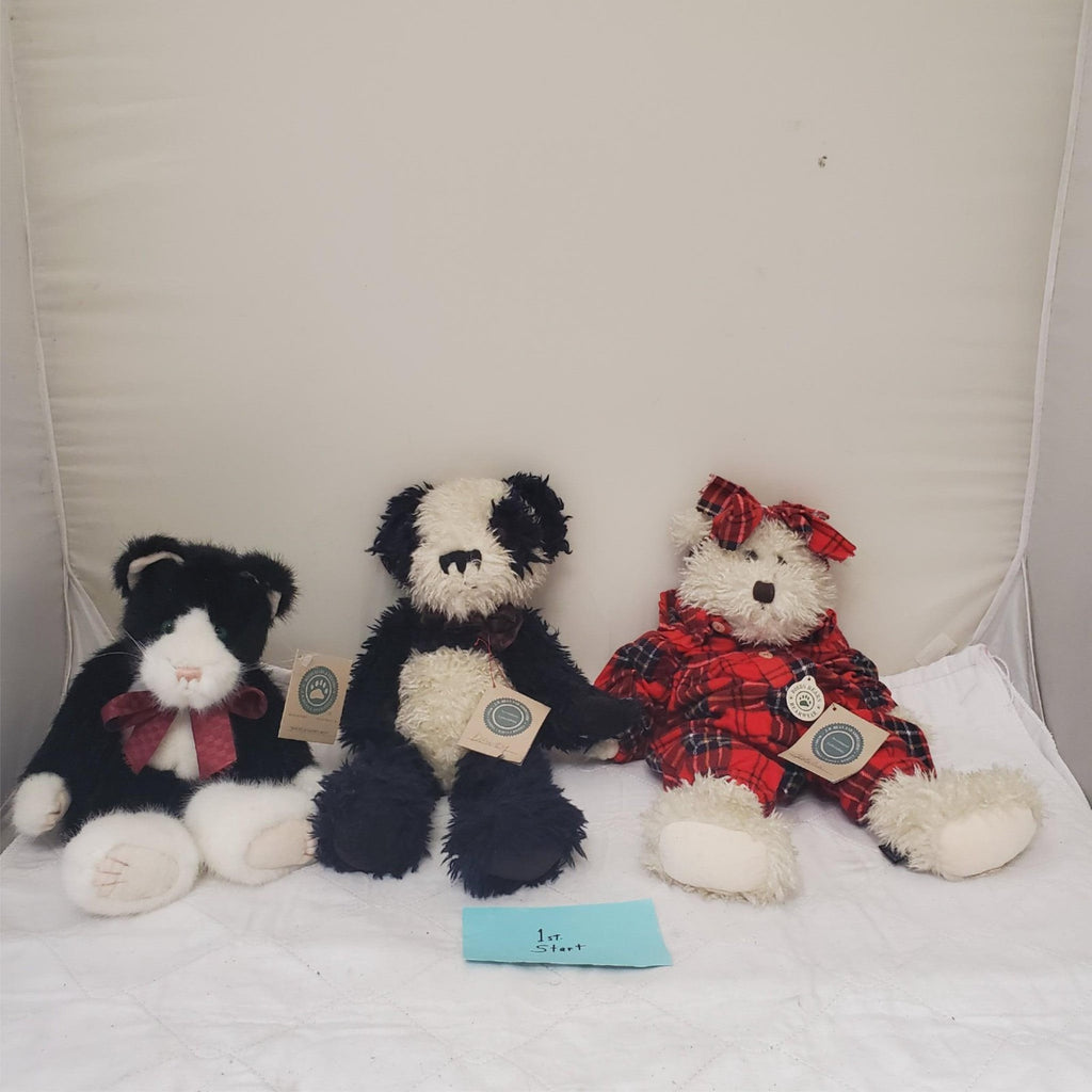 THE BOYDS BEARS Limited Edition Bear's Set of 3 Plush Stuffed Toy