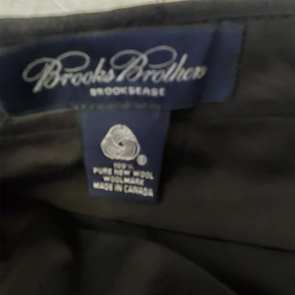 Brooks Brothers Brookwood Charcoal Dress Pants Mens 100% Wool