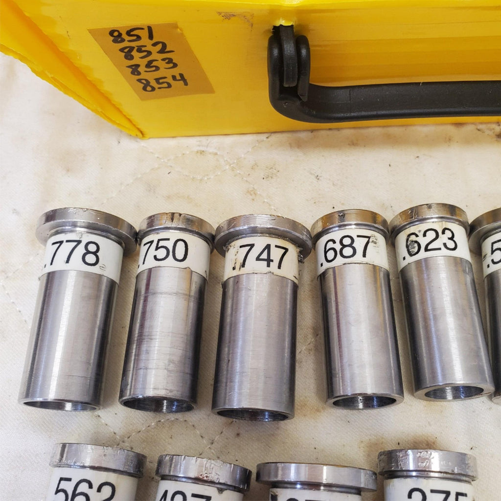 Lot of 10 Assorted Precision Steel Bushing Dies Set LOT-852