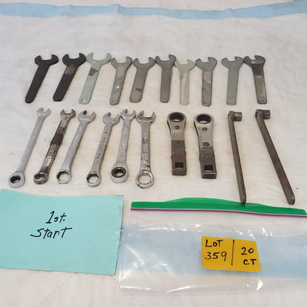Lot of 20 Various Brand Assorted Size Wrenches Hand Tools LOT 359