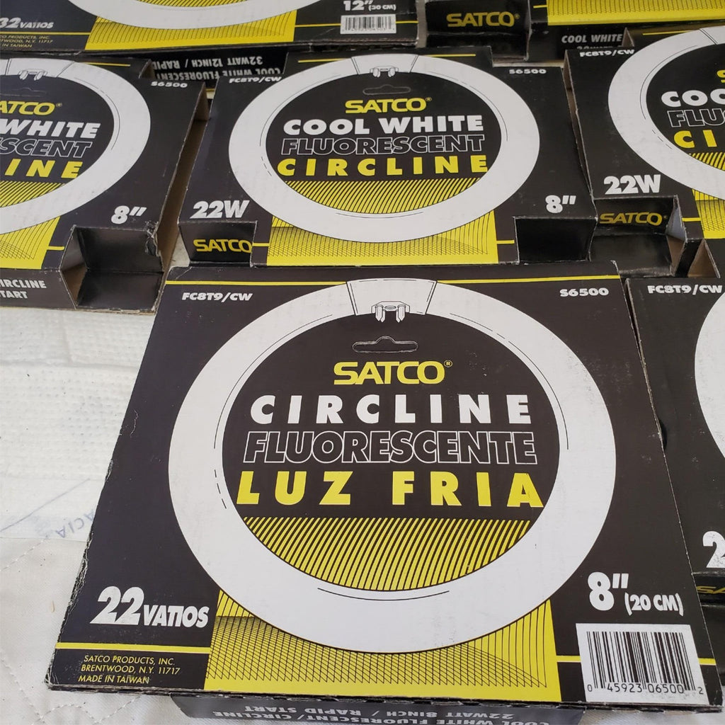 Lot of SATCO Various 8" 12" Circline Rapid Start Fluorescent Light Bulbs