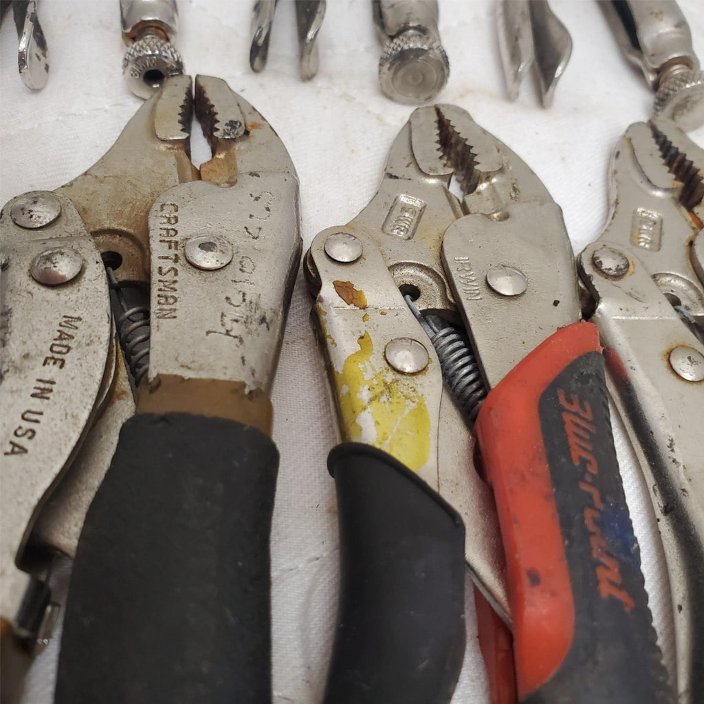 Lot of 8 Assorted Adjustable Locking Pliers Set LOT-798