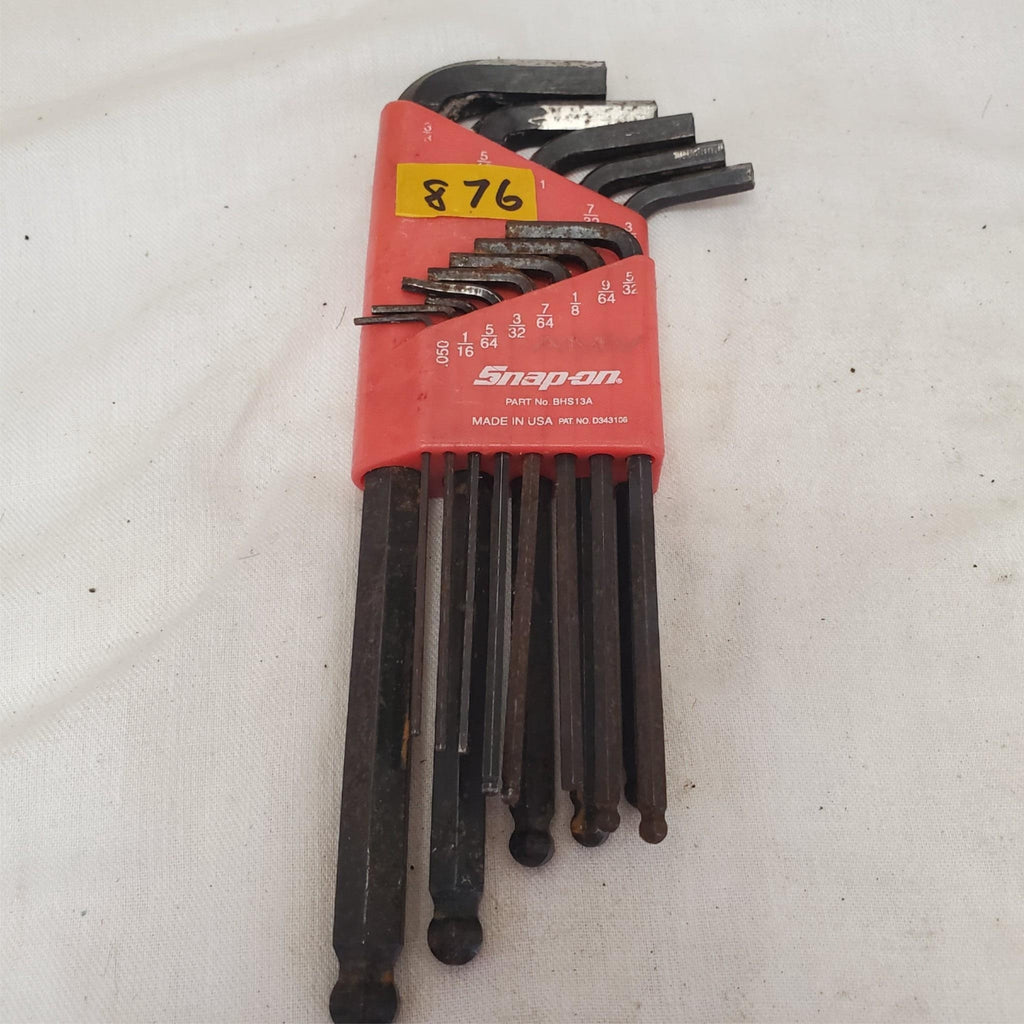 Lot of 13 Snap-on SAE Ball End Key Allen Wrench Set LOT-876