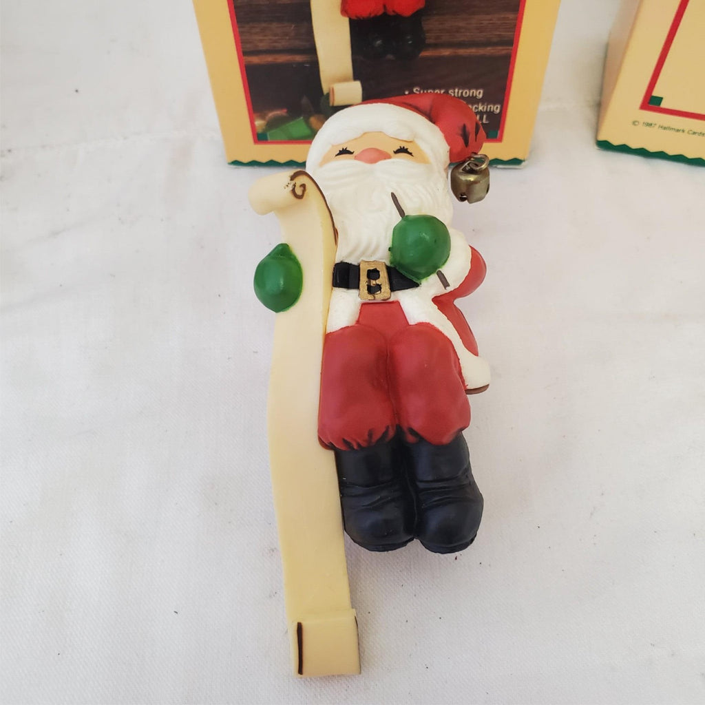 Lot of 2 Hallmark Christmas Stocking Hanger Photo Holder