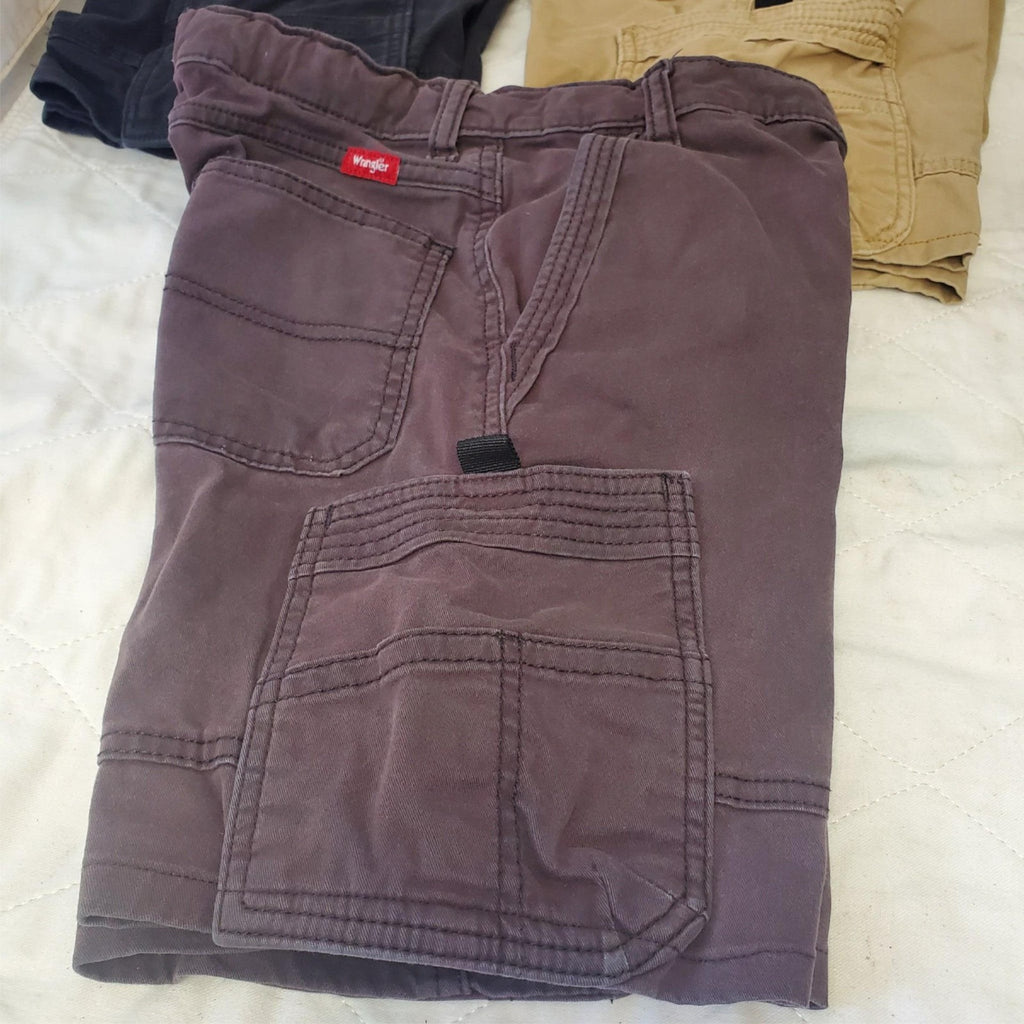 Lot of 5 Wrangler Boys Cargo Bermuda Shorts Size 12, 10