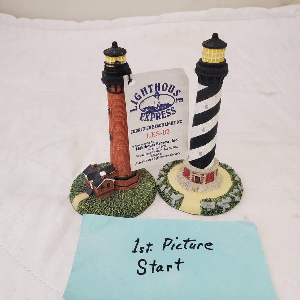 Cape Hatteras & Currituck Beach Light house North Carolina Figurine
