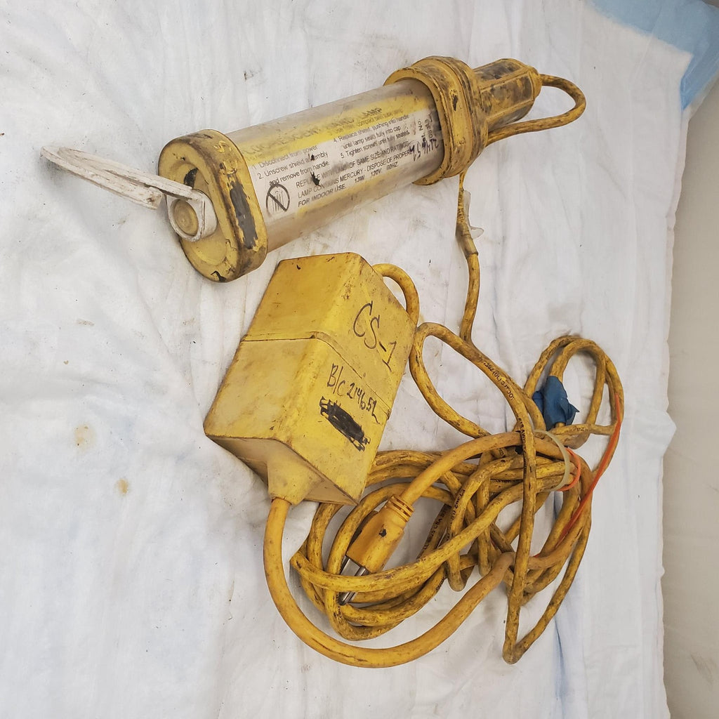 Vintage Fluorescent Hand Yellow Lamp CS-1