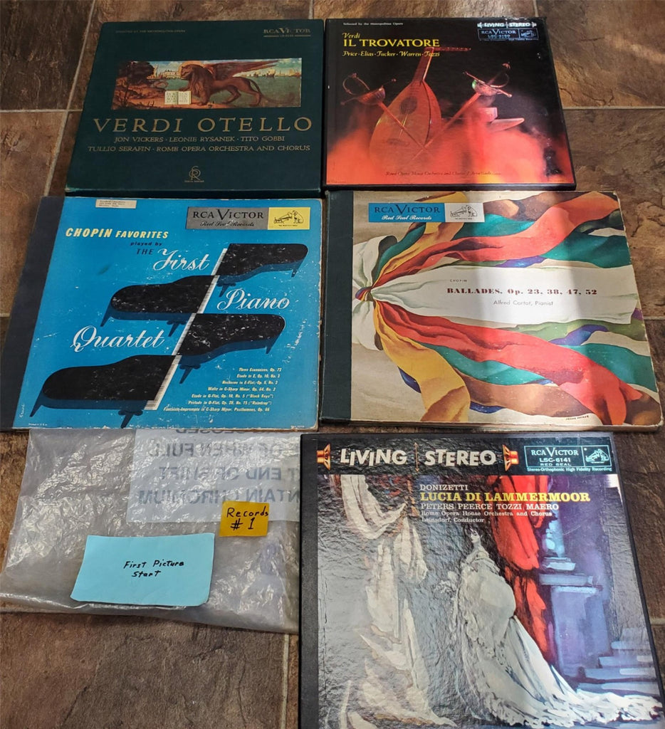 Lot of 5 RCA Victor Record Sets - Otello, Chopin, Lucia, Ballades #1