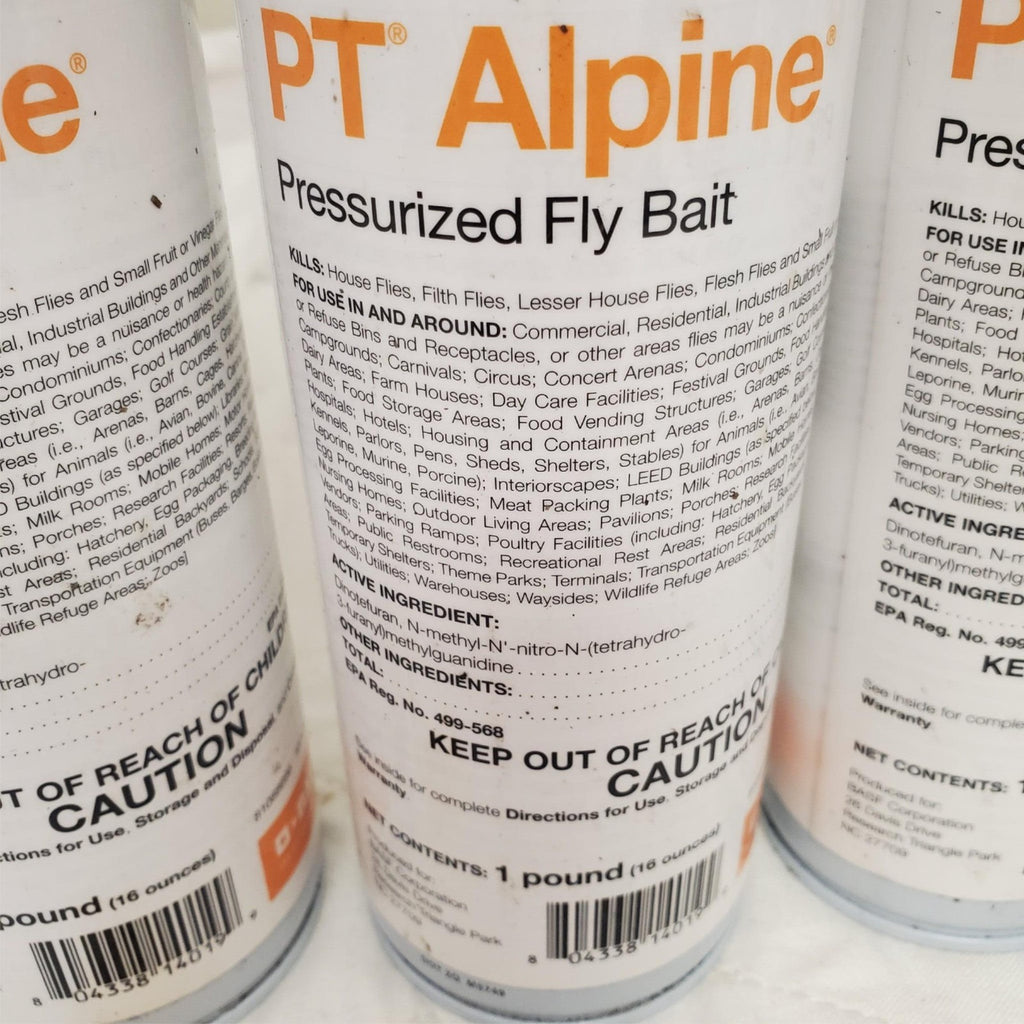 Lot of 6 - 16 oz PT Alpine Pressurized Fly Bait Insecticide
