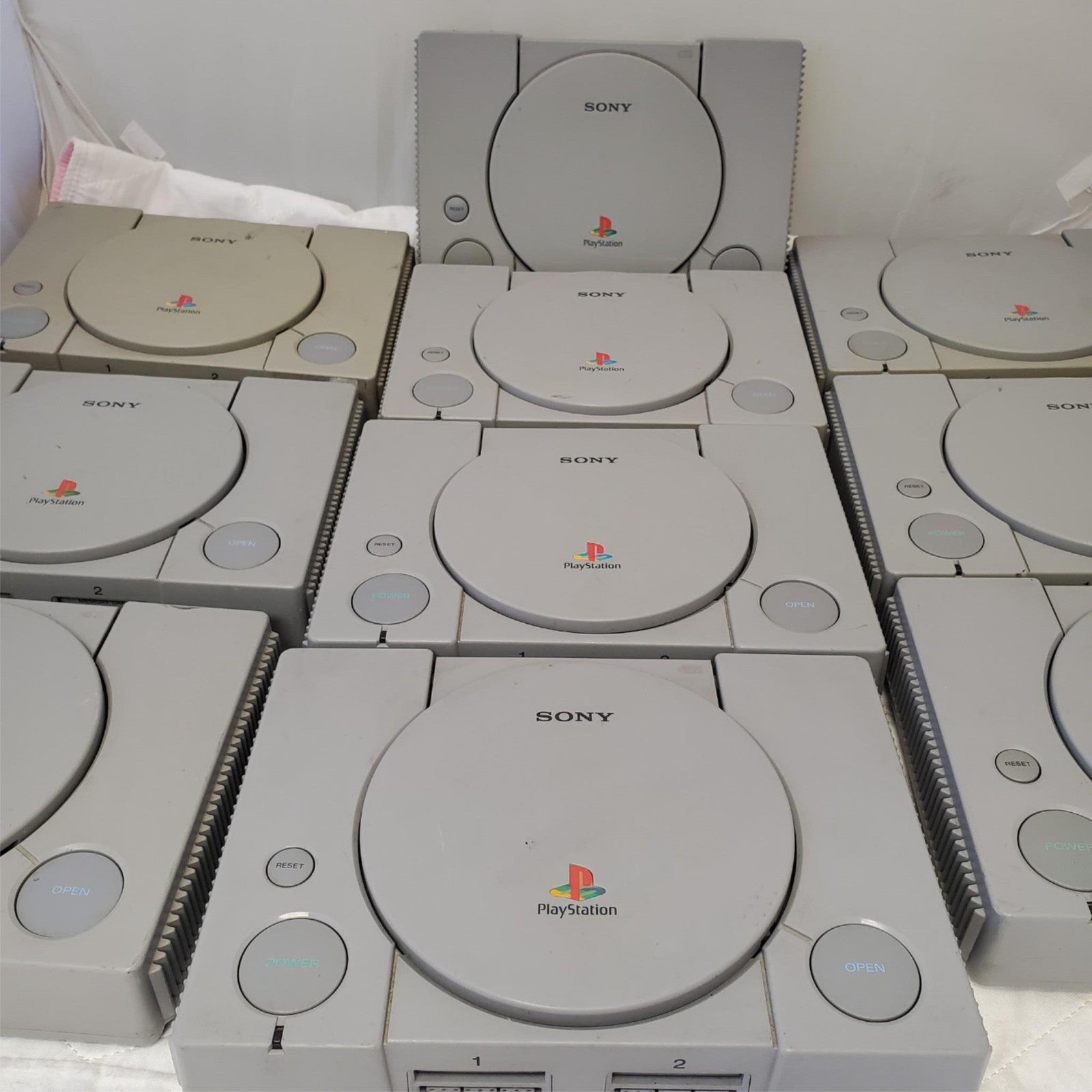 Lot of 10 Sony Play Station 1 Consoles For Parts #1