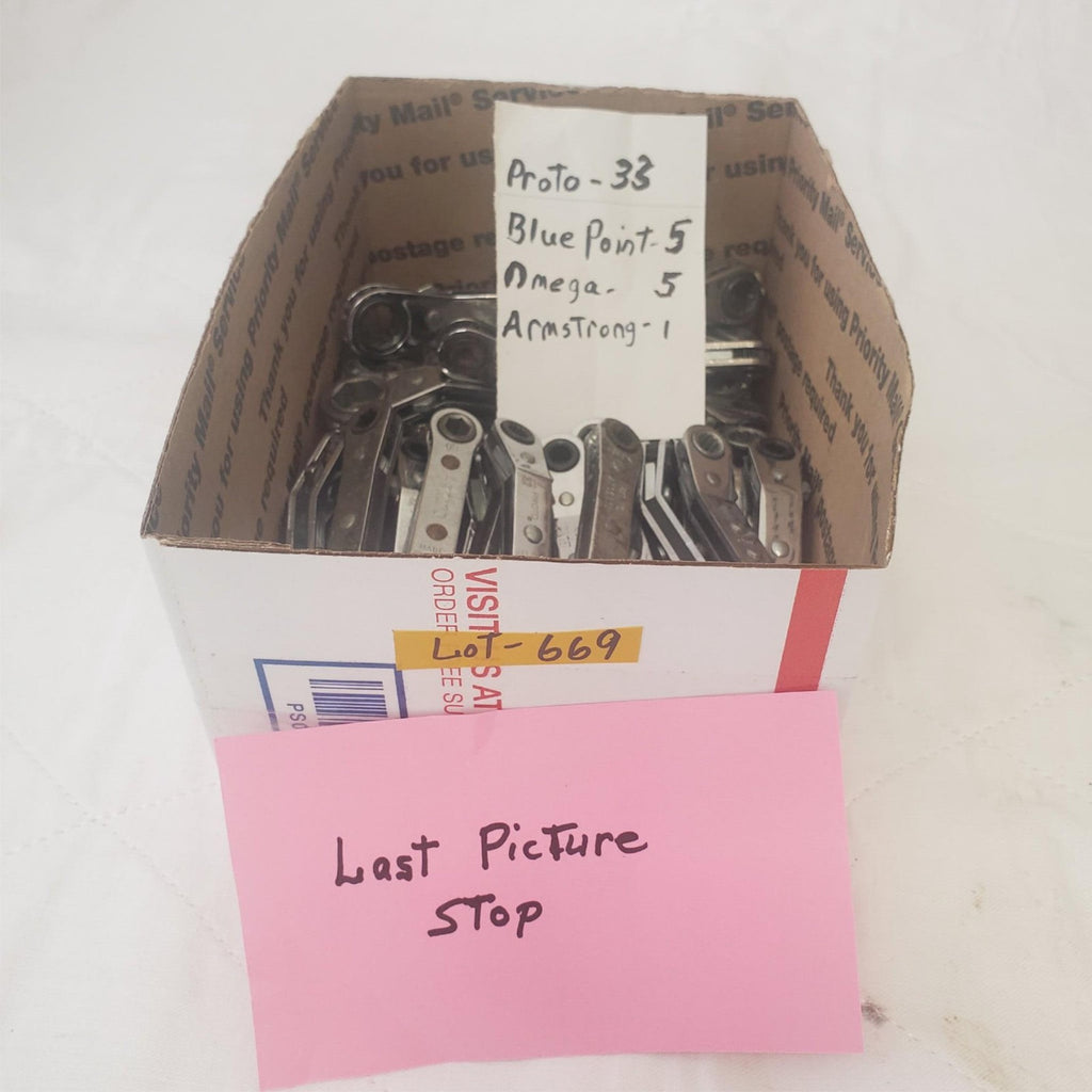 Lot of 44 Assorted Proto,Blue-Point Ratcheting Offset Box End Wrenches LOT-669
