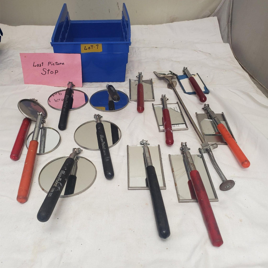 Lot of 13 Assorted Shapes and Sizes Blue Point Inspection Mirror Set LOT-7