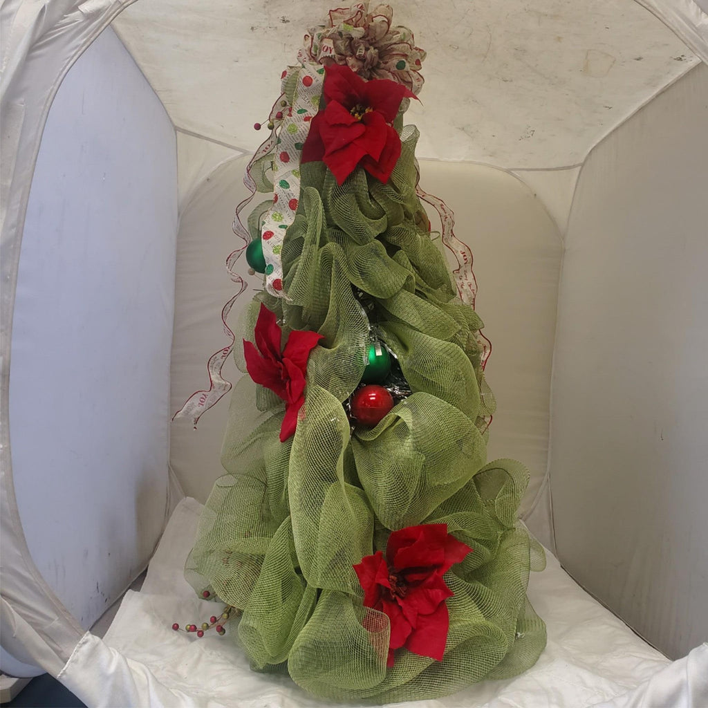 Green Deco Christmas Tree with Mesh