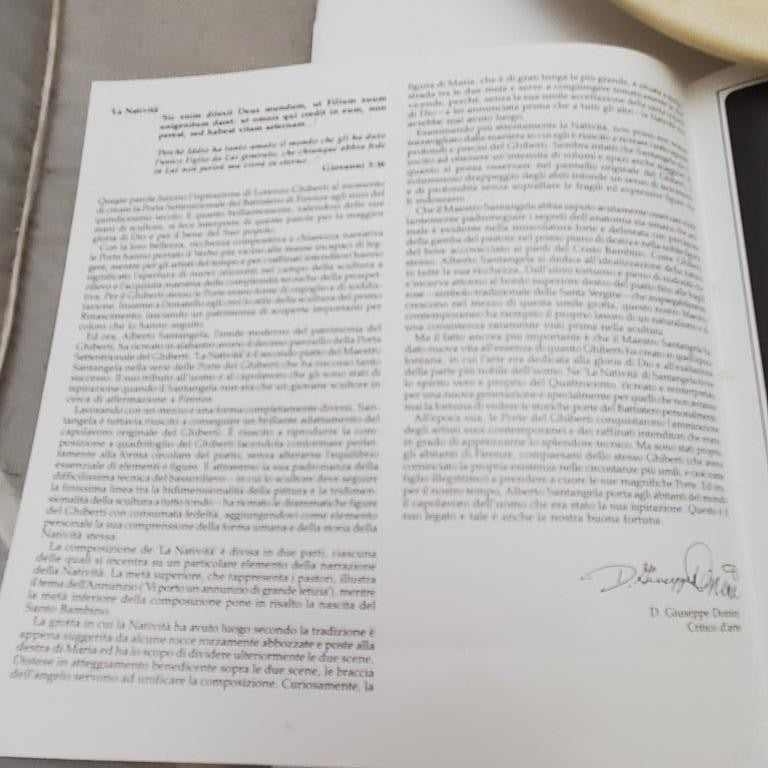 Studio Dante Di Volteradici Adorazione Dei Magi and La Nativita Plate