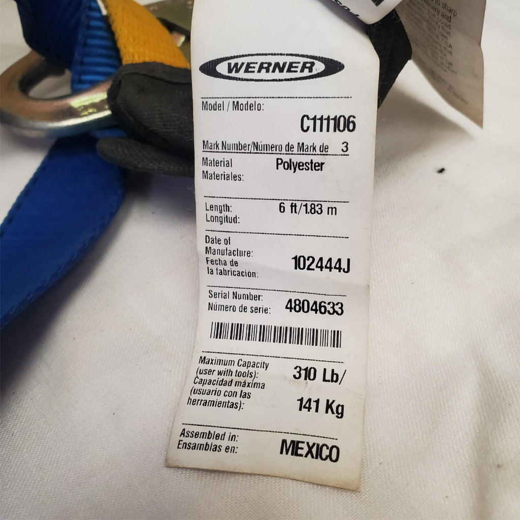 Werner Model C111106 Litefit Plus Construction Harness ML/MG  