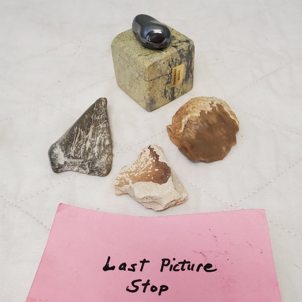 Collection of Connemara Marble, Petrified Wood, Hematite Stone & Other Stones