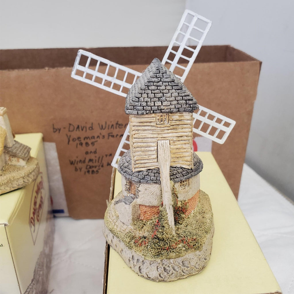David Winter's The Windmill & Yeomans Farm House Handmade & Hand Painted
