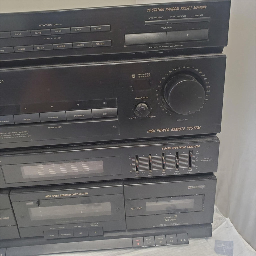 Vintage Pioneer RX-1220 Double Cassette Deck Receiver Graphic Equalizer