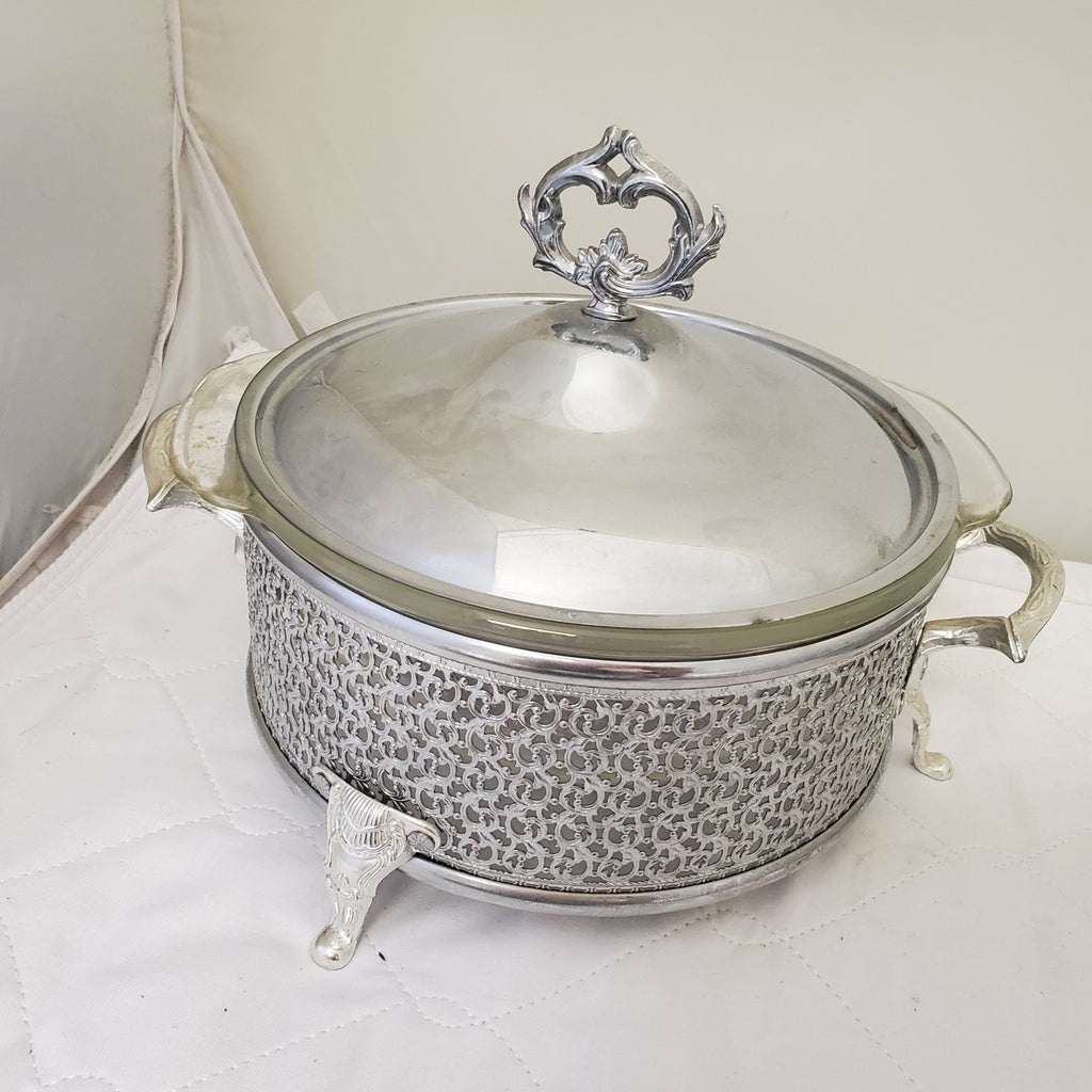 Vintage Silverplate Gravy Serving Boat Tray Dish