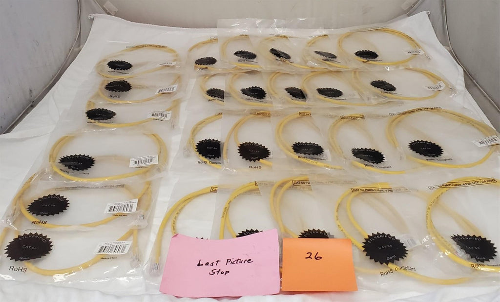 Lot of 26 CAT 5e Patch Cable, 4 Pair UTP - 24 AWG