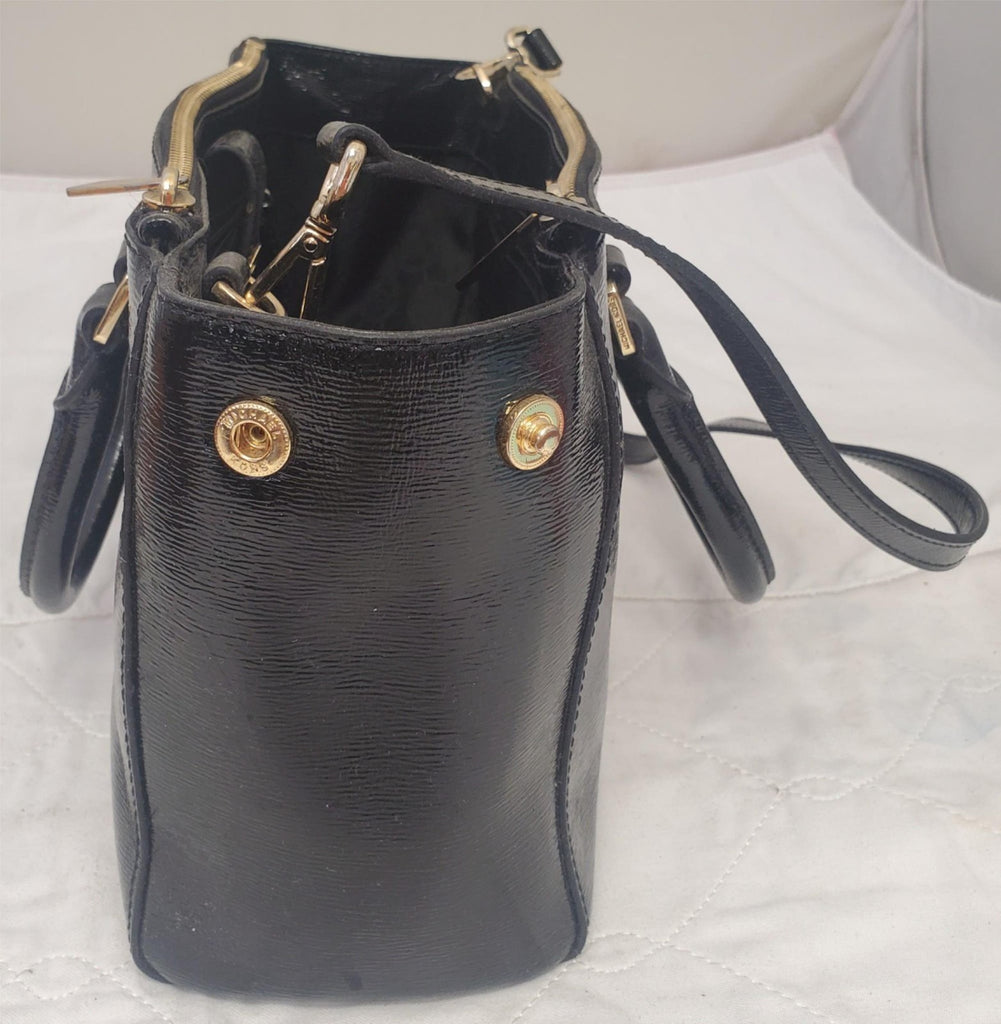 Michael Kors Sutton Satchel Black Leather Handbag