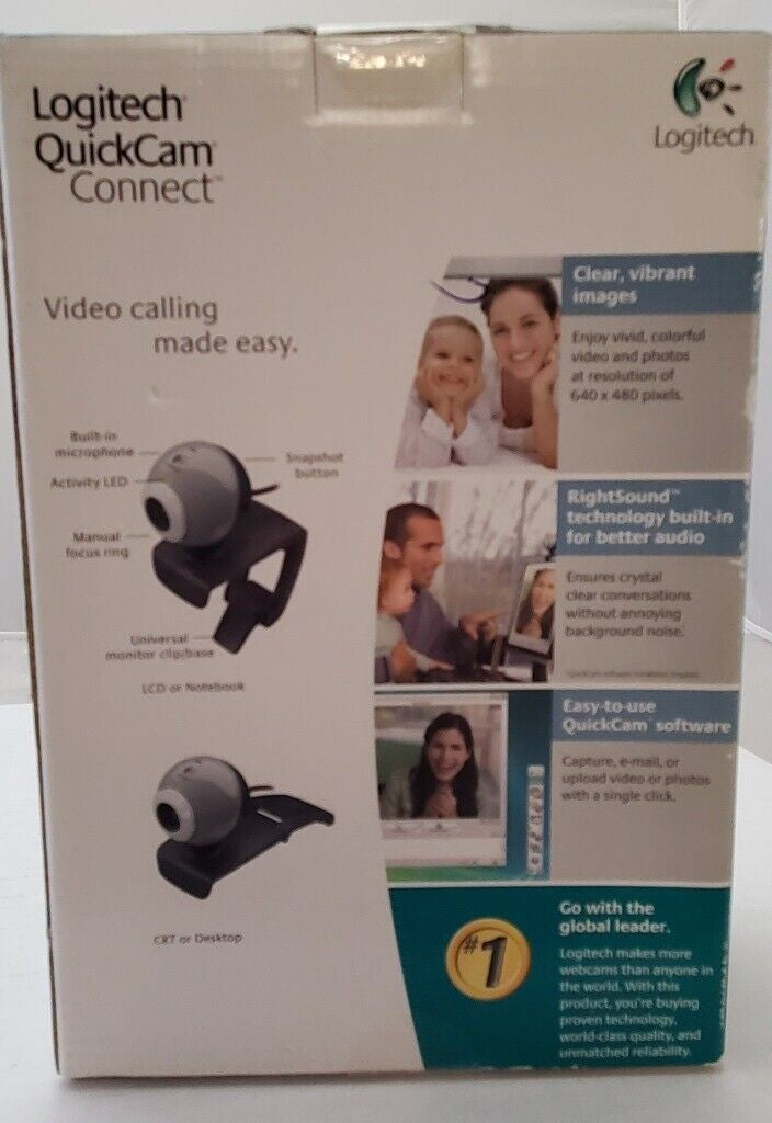 NEW LOGITECH QuickCam Connect for Video Calling, Web Camera Chatting, (E 2500)