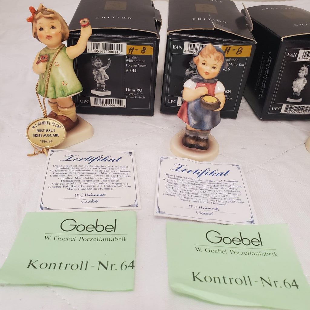Lot of 4 Various Vintage Goebel MI Hummell Club Figurines H-8