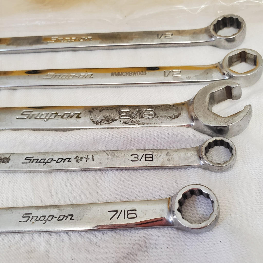 Lot of 5 Snap-On Combination Wrench Set LOT-858