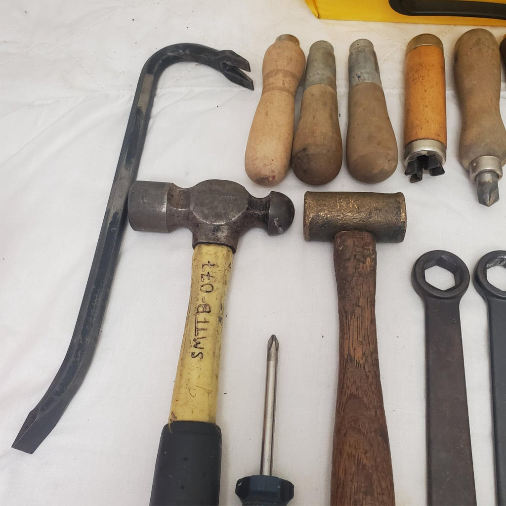 Lot of 4 Used Hand Tools Wood Chisels Hammer Screwdrivers and More LOT-42