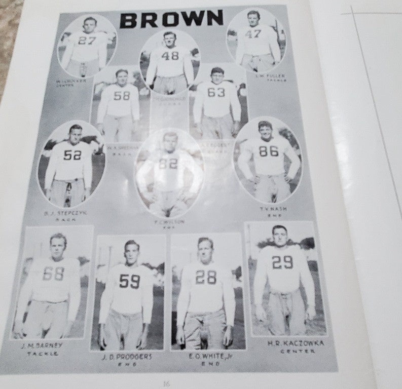 FOOTBALL Brown vs. Yale GAME Official Program November, 11 1939