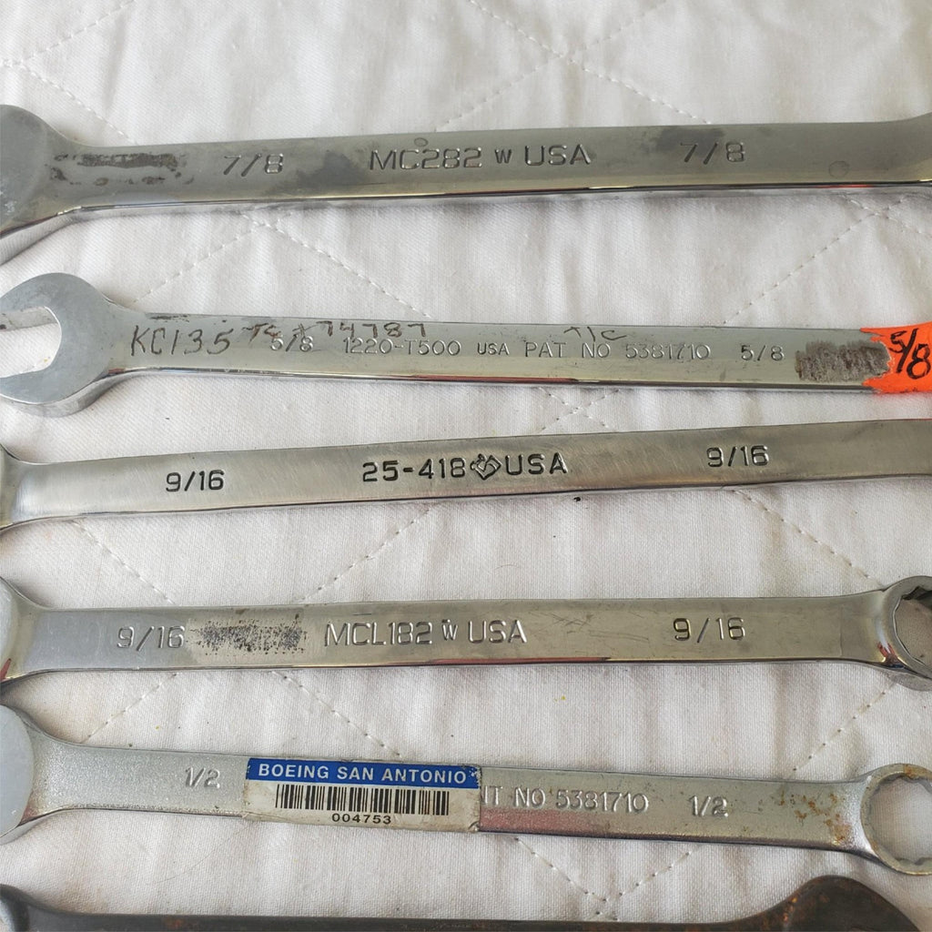 11 Pcs 12 Point SAE Combination Wrench Set - Lot 411
