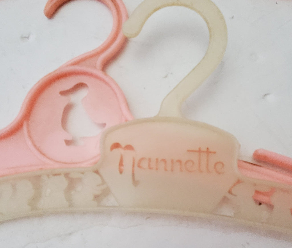 Vintage Lot of 8 Kids Plastic Portable Clothes Hangers