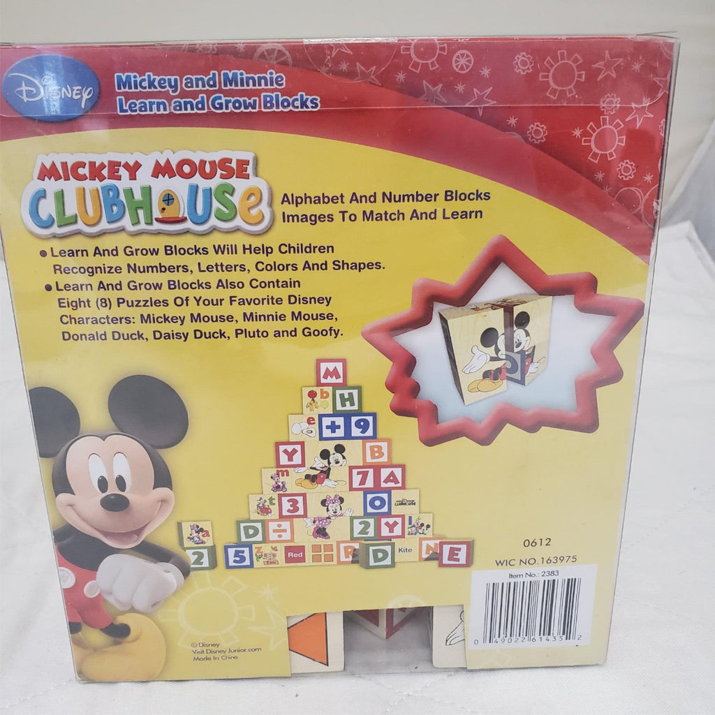 Disney Mickey Mouse Clubhouse Mickey & Minnie Learn & Grow Set of 40 Blocks Set