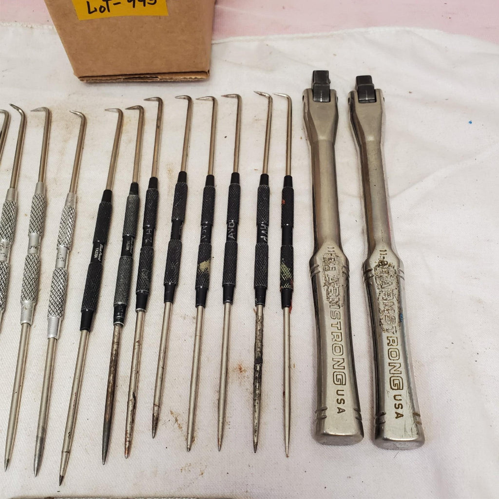Lot of Assorted Ratchets Picks Awls and Extension Bars LOT-945